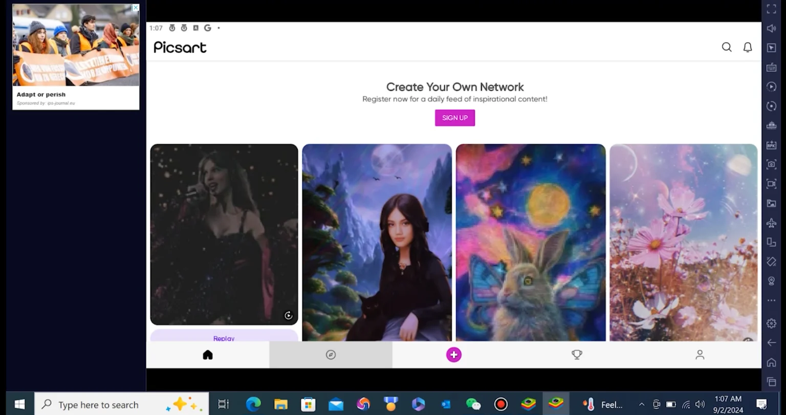 Screen shot of Picsart Gold Apk for pc